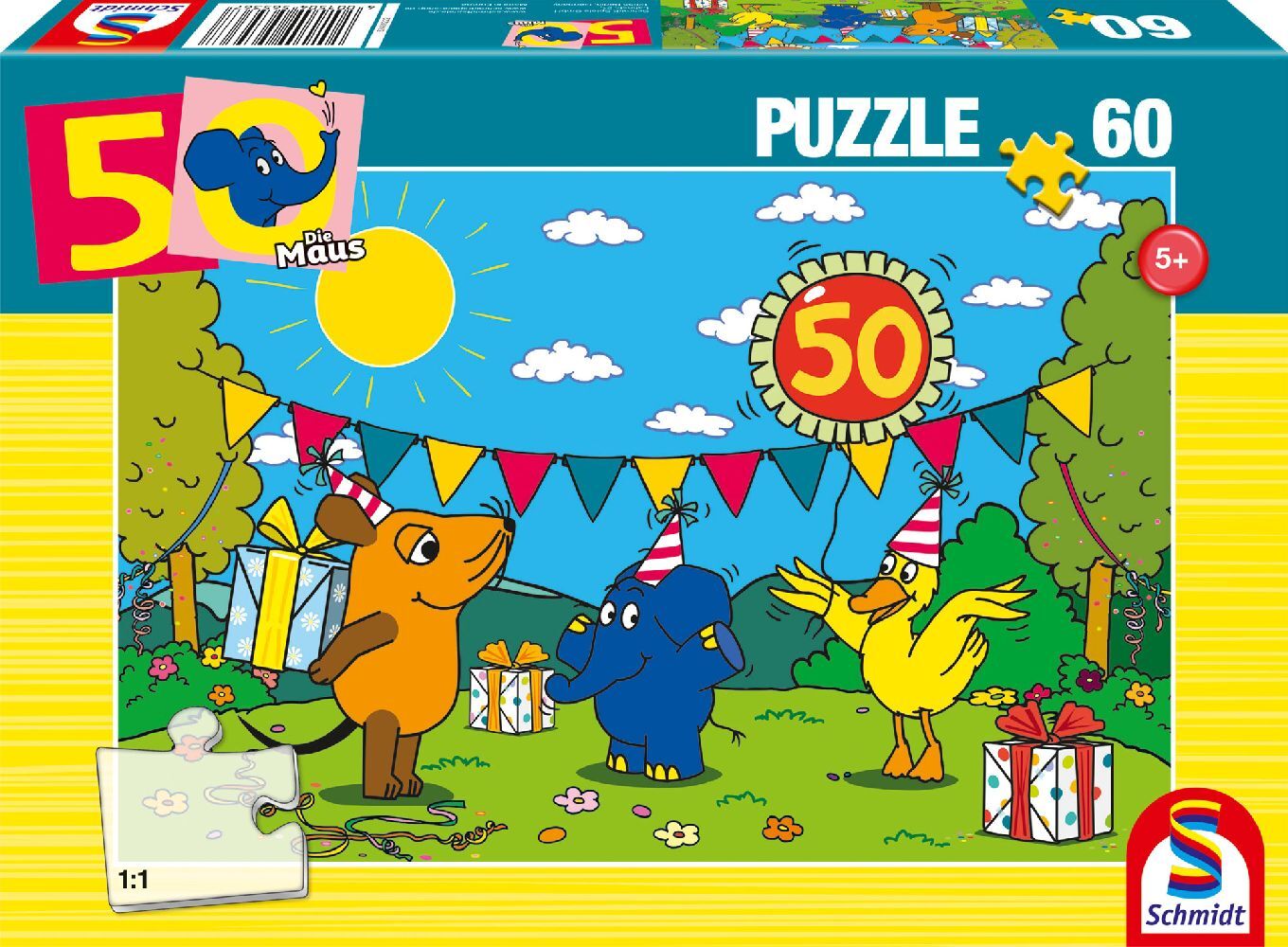 Cover: 4001504565367 | Alles Liebe zum Geburtstag, 50. Geburtstag Elefant, 60 Teile | Spiel