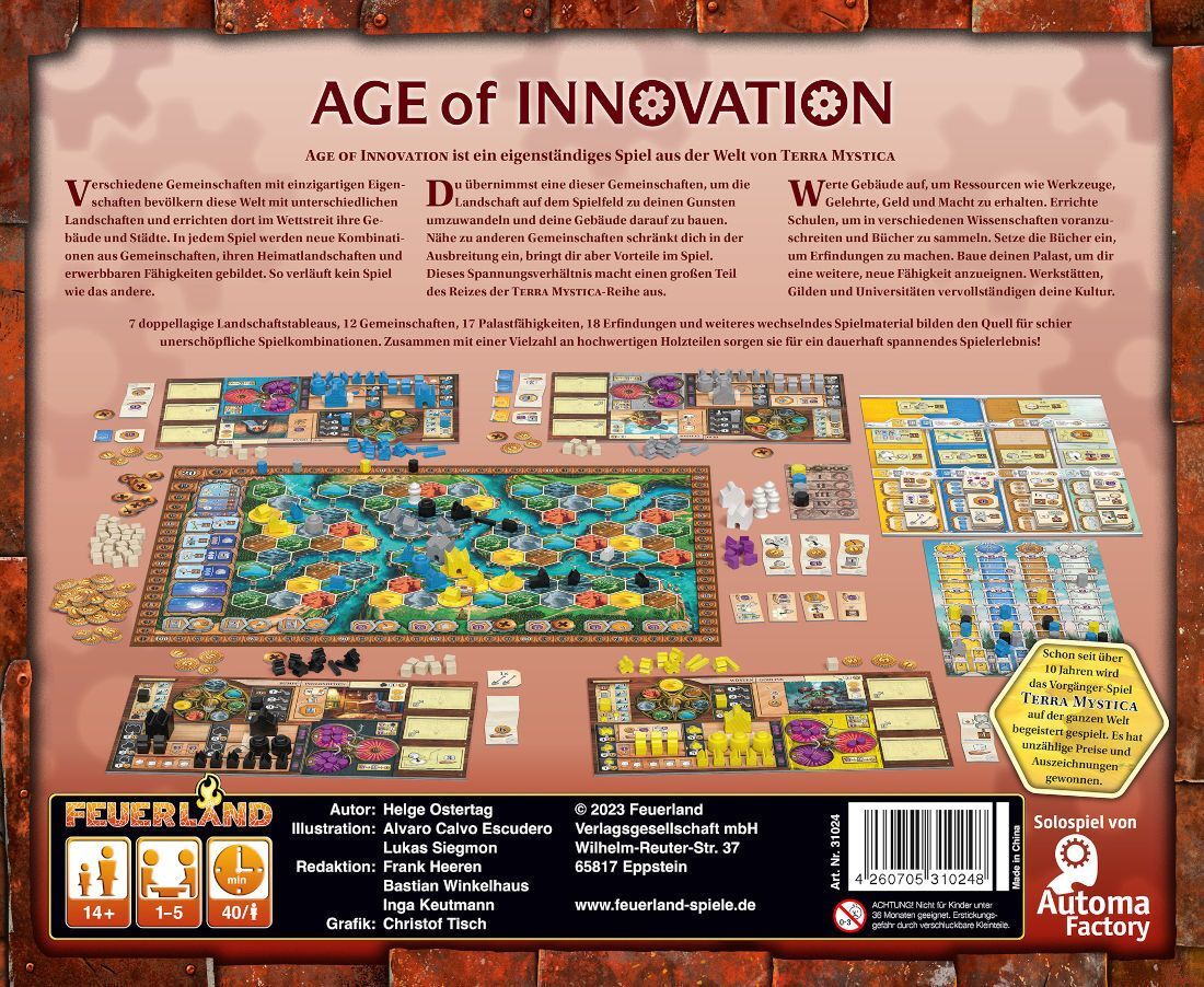 Bild: 4260705310248 | Age of Innovation - DE | Ein Terra Mystica Spiel | Escudero (u. a.)