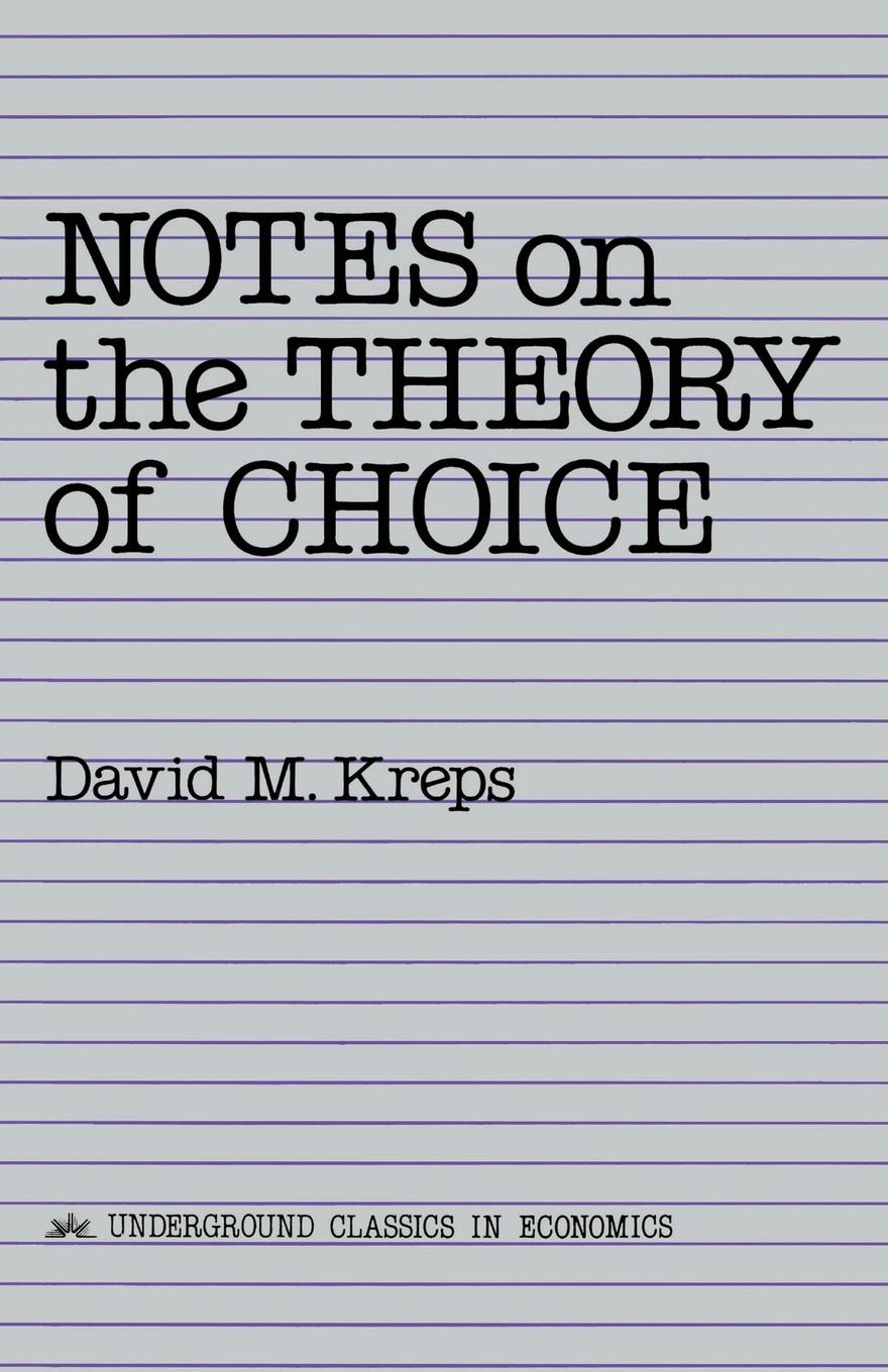 Cover: 9780813375533 | Notes On The Theory Of Choice | David Kreps | Taschenbuch | Englisch