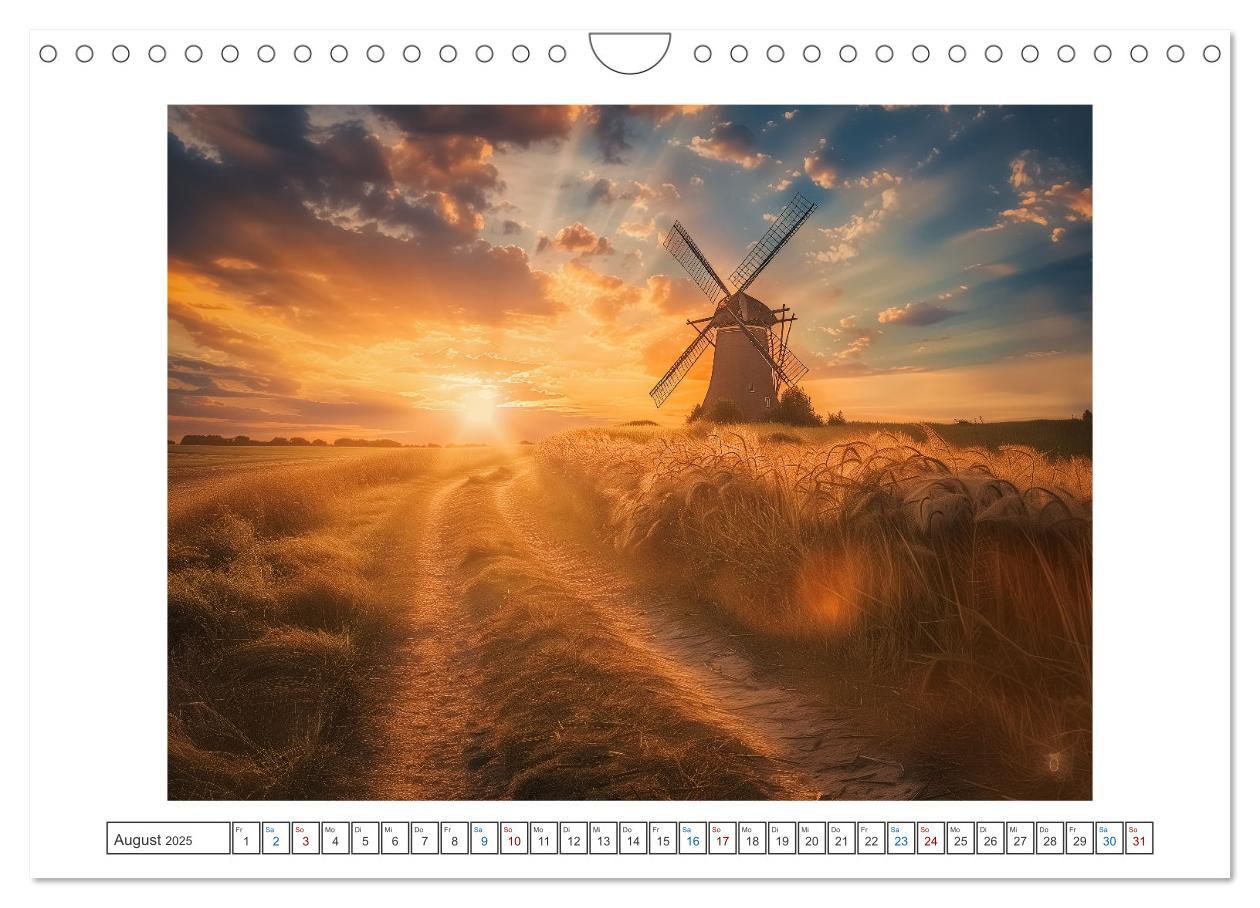 Bild: 9783383801563 | Im Reich der Windmühlen (Wandkalender 2025 DIN A4 quer), CALVENDO...