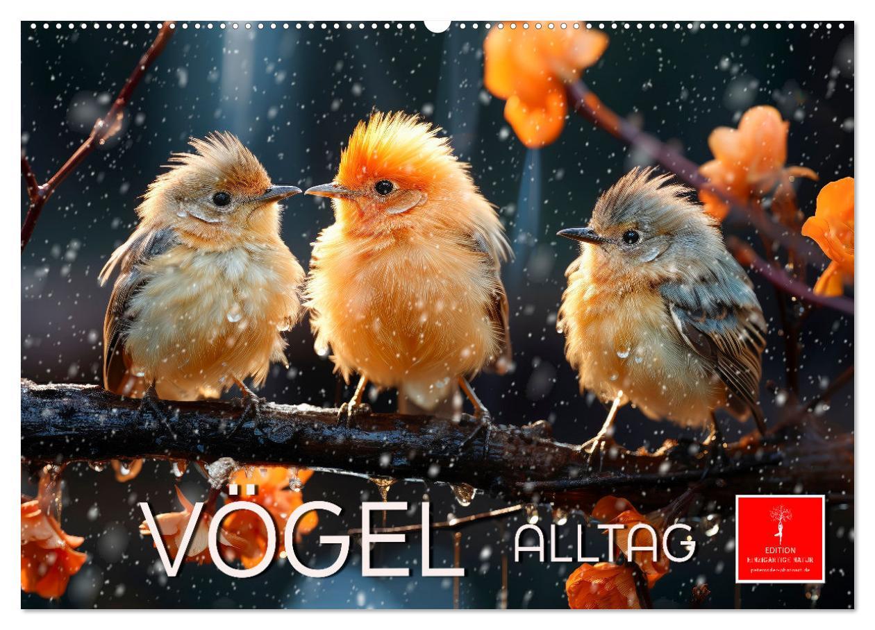 Cover: 9783383842979 | Vögel Alltag (Wandkalender 2025 DIN A2 quer), CALVENDO Monatskalender