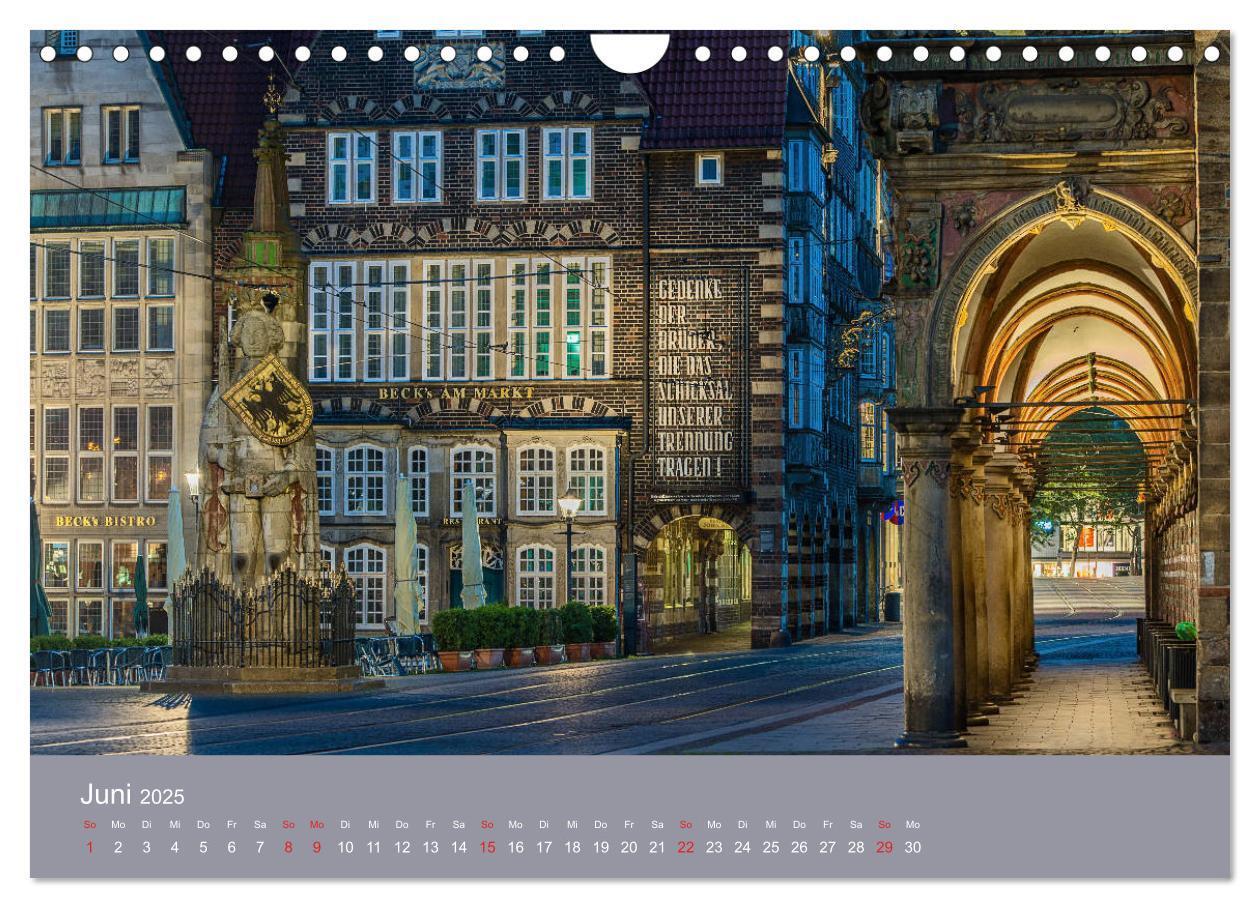 Bild: 9783435177684 | Nachts in Bremen (Wandkalender 2025 DIN A4 quer), CALVENDO...