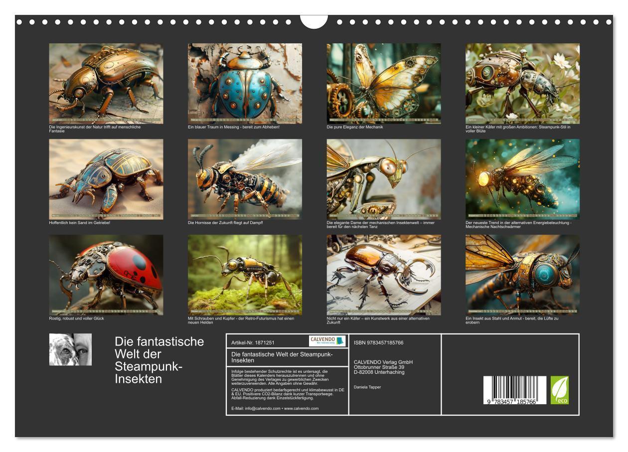 Bild: 9783457185766 | Die fantastische Welt der Steampunk-Insekten (Wandkalender 2025 DIN...