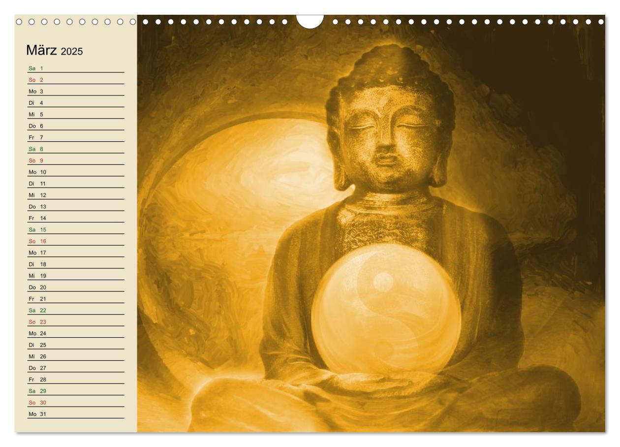 Bild: 9783435553952 | Buddha und Yin Yang (Wandkalender 2025 DIN A3 quer), CALVENDO...