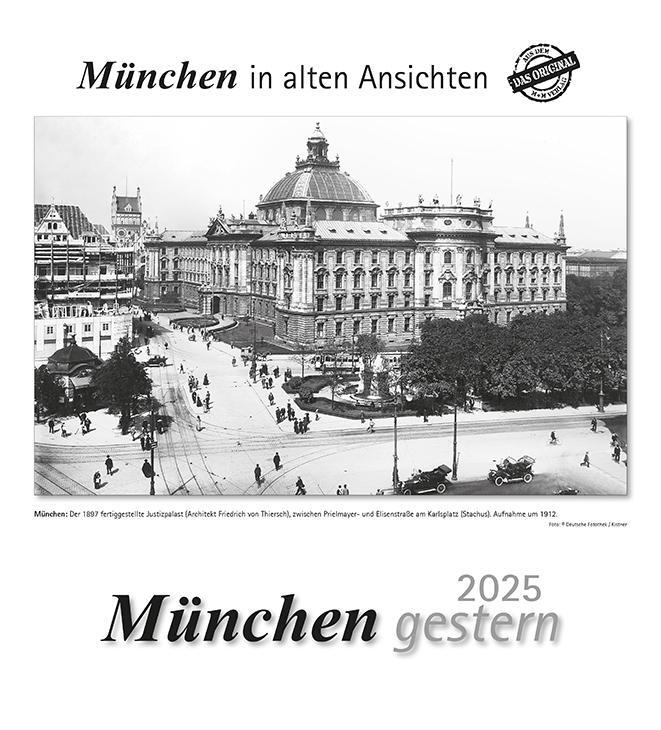 Cover: 9783961666232 | München gestern 2025 | München in alten Ansichten | Kalender | 13 S.