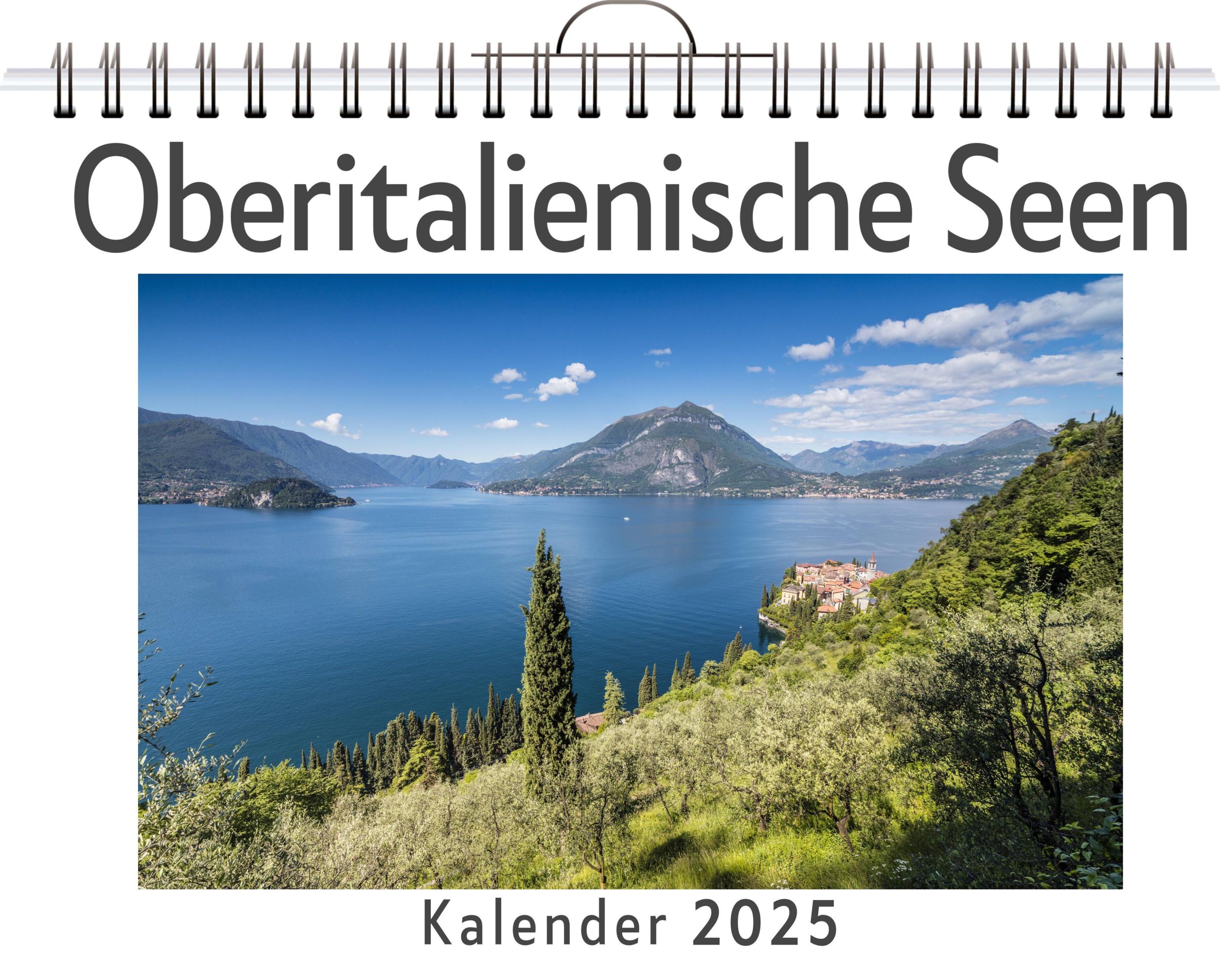 Cover: 9783759122124 | Oberitalienische Seen - (Wandkalender 2025, Kalender DIN A4 quer,...