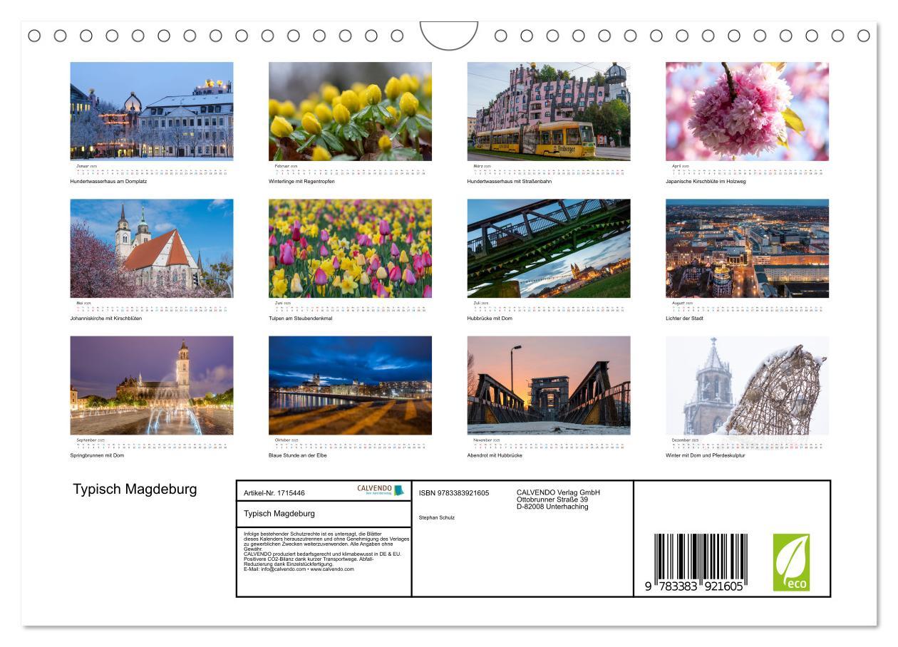 Bild: 9783383921605 | Typisch Magdeburg (Wandkalender 2025 DIN A4 quer), CALVENDO...