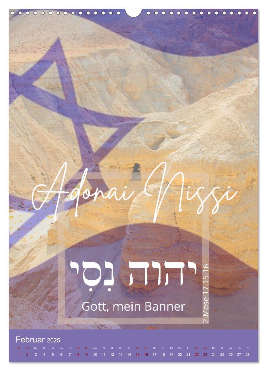 Bild: 9783435900107 | Israel und hebräische Namen Gottes (Wandkalender 2025 DIN A3 hoch),...