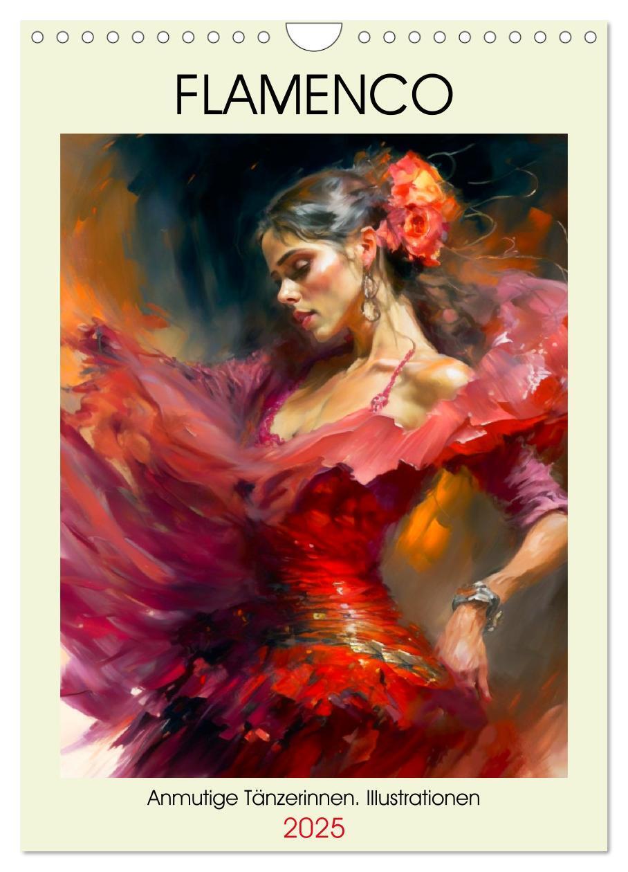 Cover: 9783435868797 | Flamenco. Anmutige Tänzerinnen. Illustrationen (Wandkalender 2025...