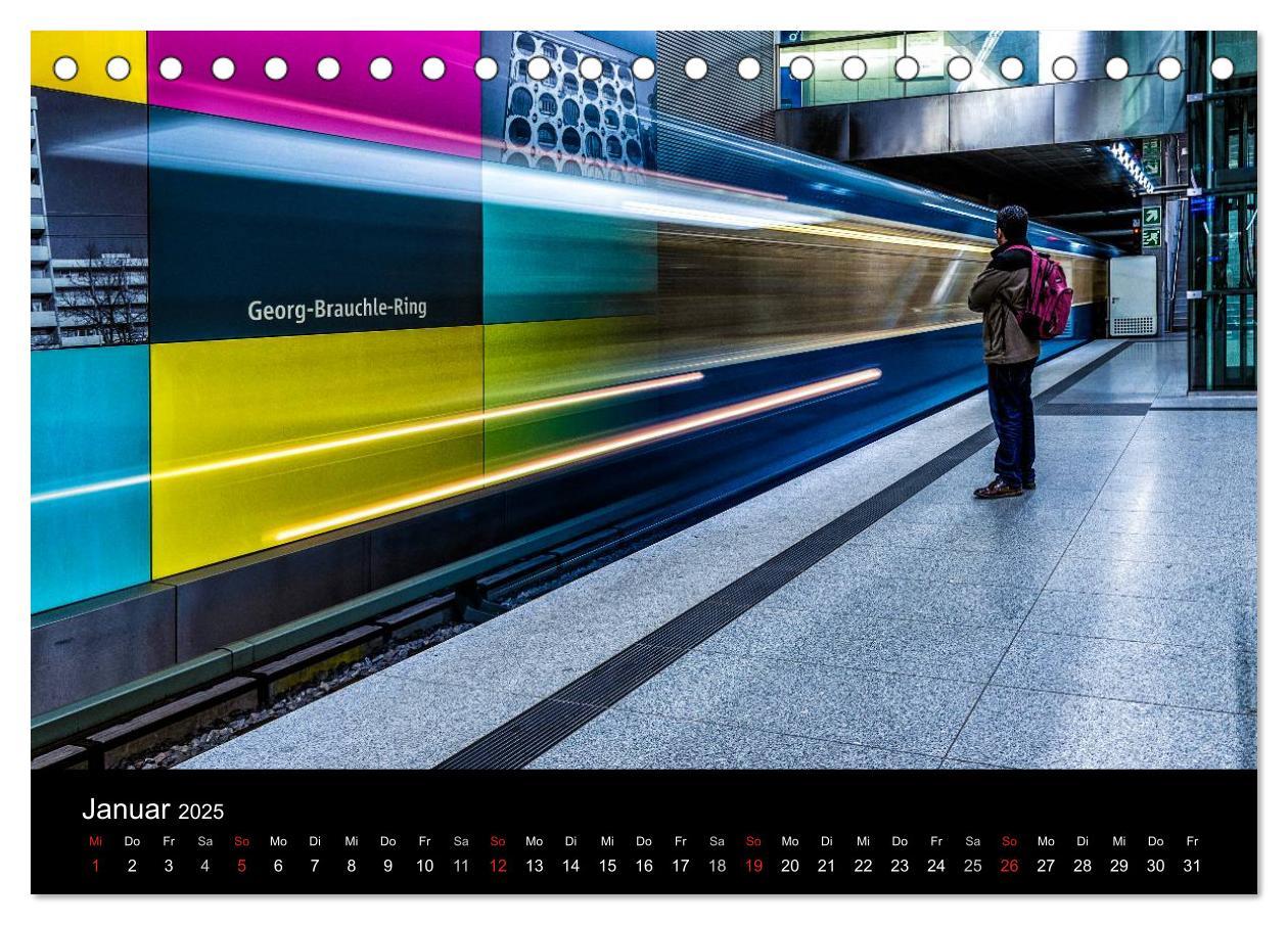 Bild: 9783435668625 | U-Bahn in München (Tischkalender 2025 DIN A5 quer), CALVENDO...