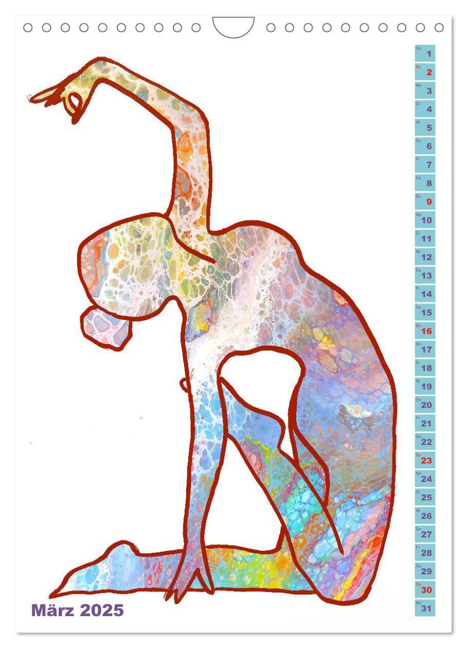 Bild: 9783435939794 | Prächtiges Yoga Pouring - Yoga verschmilzt mit Kunst (Wandkalender...