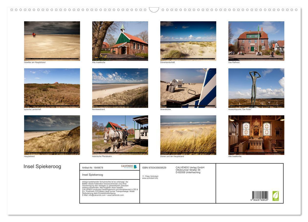 Bild: 9783435609529 | Insel Spiekeroog (Wandkalender 2025 DIN A2 quer), CALVENDO...