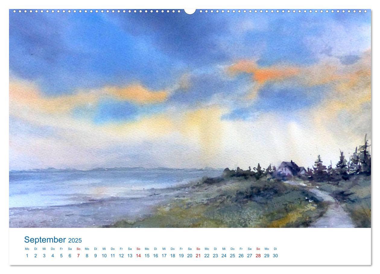 Bild: 9783457146743 | Föhr - Aquarelle (Wandkalender 2025 DIN A2 quer), CALVENDO...