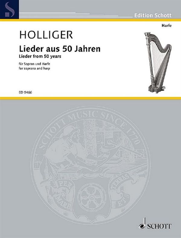 Cover: 9790001132015 | Lieder aus 50 Jahren | Sopran und Harfe | Heinz Holliger | Buch | 2019