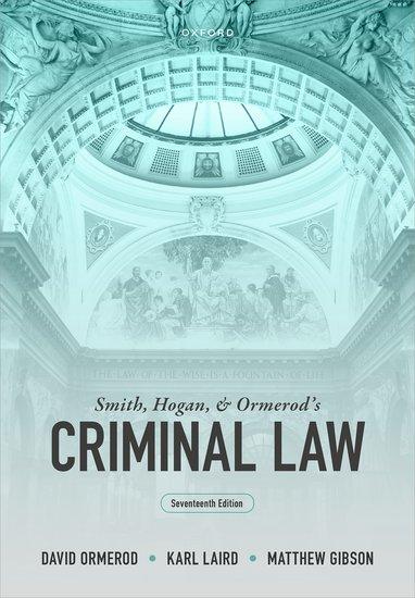 Cover: 9780198890942 | Smith, Hogan, and Ormerod's Criminal Law | David Ormerod (u. a.)