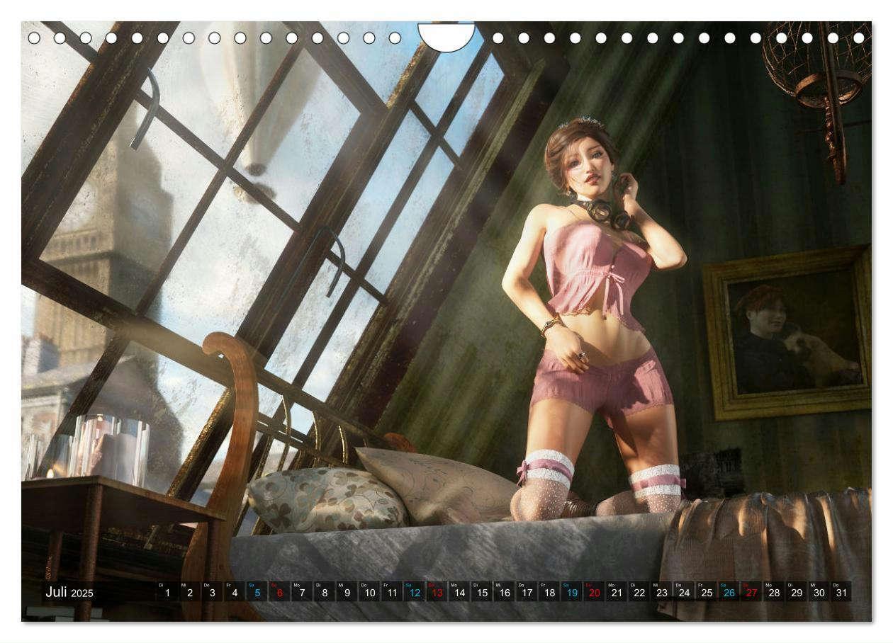 Bild: 9783435024537 | Steampunk Ladys Pin Up (Wandkalender 2025 DIN A4 quer), CALVENDO...