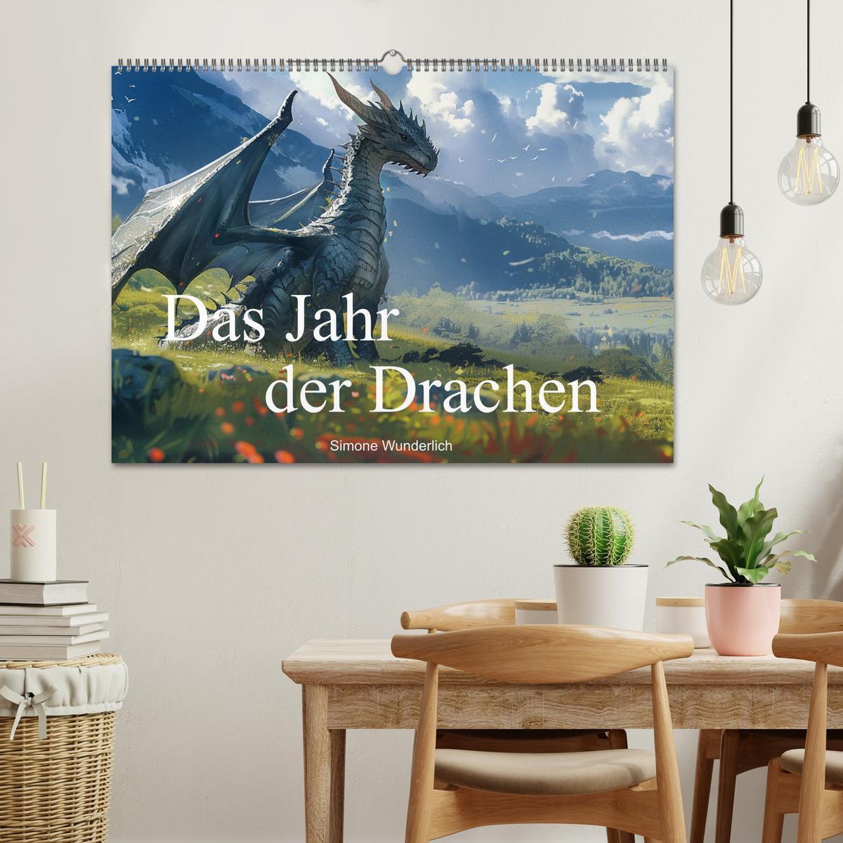 Bild: 9783383790959 | Das Jahr der Drachen (Wandkalender 2025 DIN A2 quer), CALVENDO...