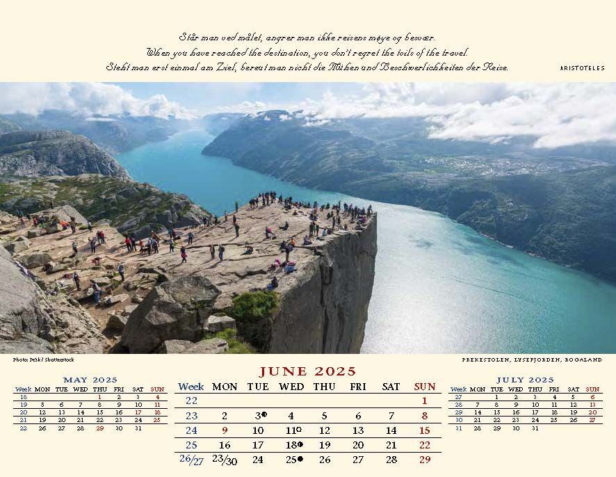 Bild: 9783930232970 | Panorama Norwegen 2025 Tischkalender | Kalender | In Schuber | Deutsch