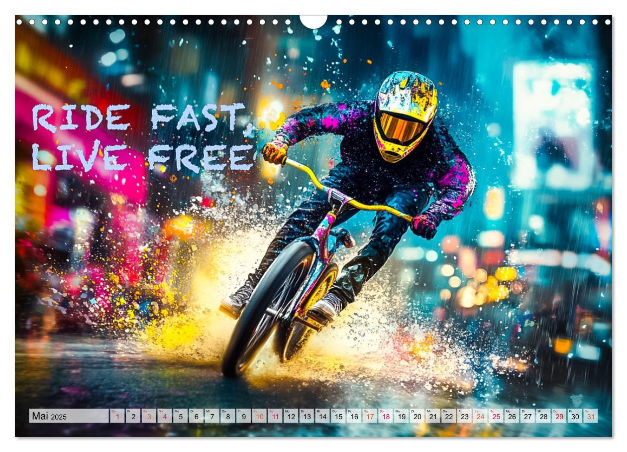 Bild: 9783457184851 | BMX - Coole Slogans (Wandkalender 2025 DIN A3 quer), CALVENDO...