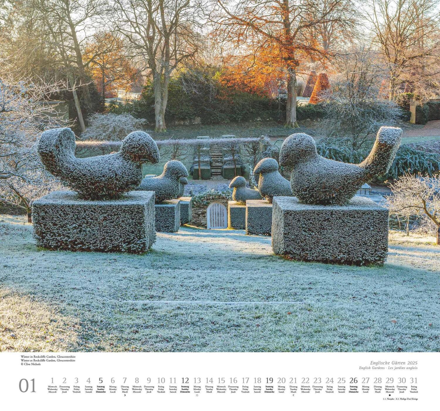 Bild: 4250809653099 | Englische Gärten 2025 - DUMONT Garten-Kalender - mit allen...