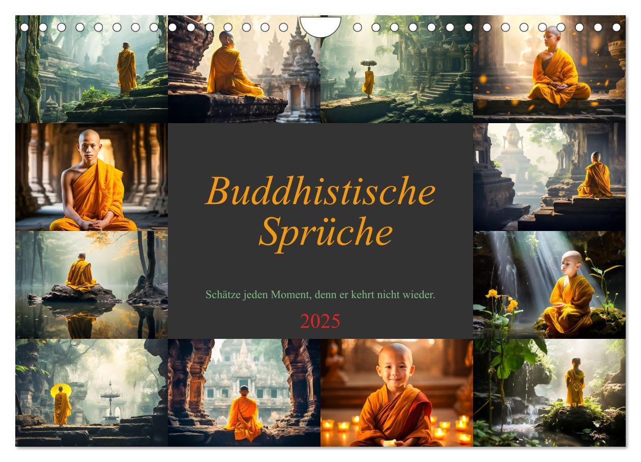 Cover: 9783383775000 | Buddhistische Sprüche (Wandkalender 2025 DIN A4 quer), CALVENDO...