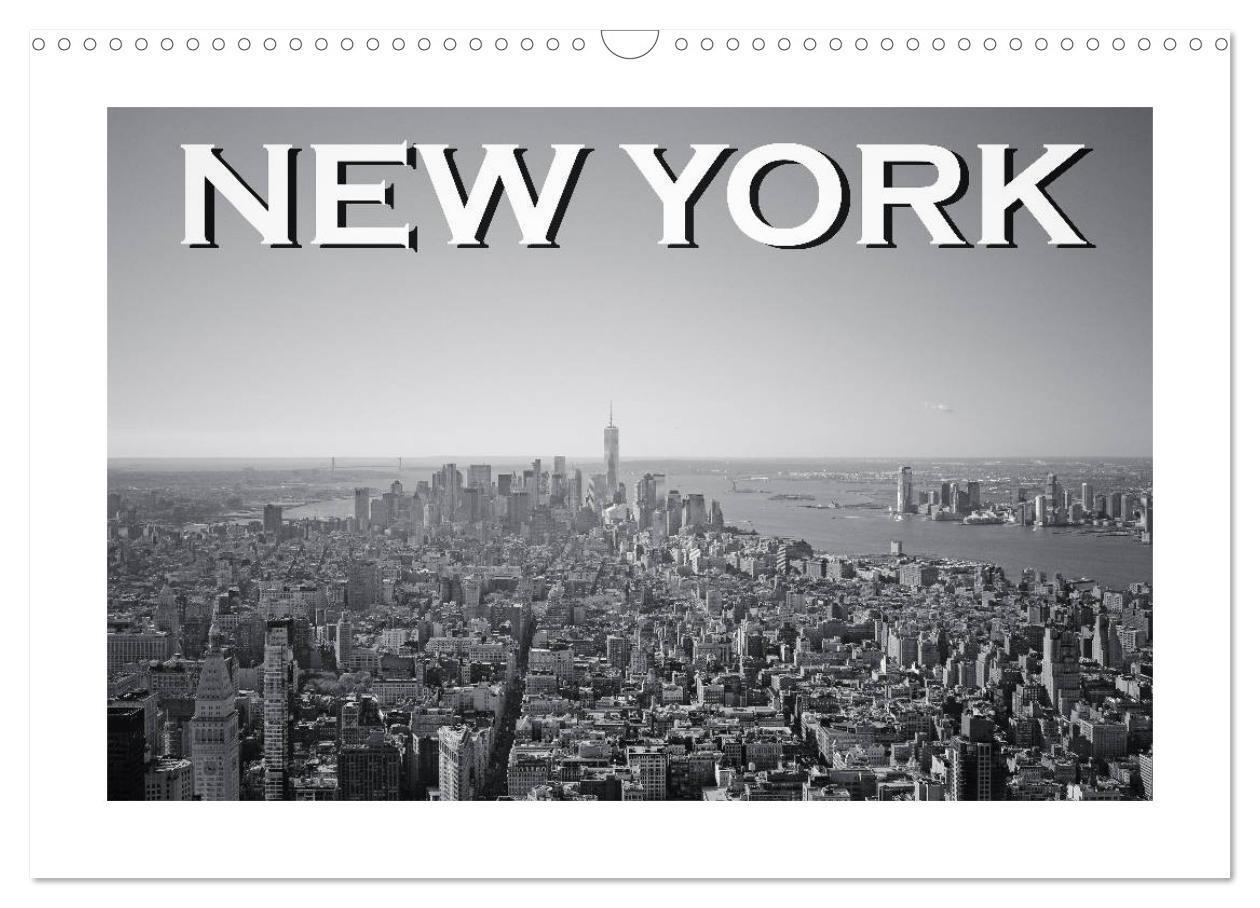 Cover: 9783435375424 | New York in schwarz weiss (Wandkalender 2025 DIN A3 quer), CALVENDO...