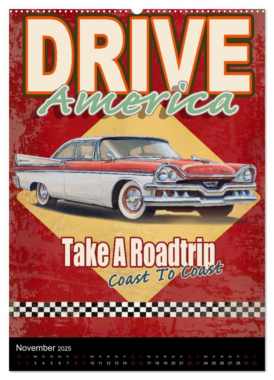 Bild: 9783435909384 | Drive America Plakate (Wandkalender 2025 DIN A2 hoch), CALVENDO...