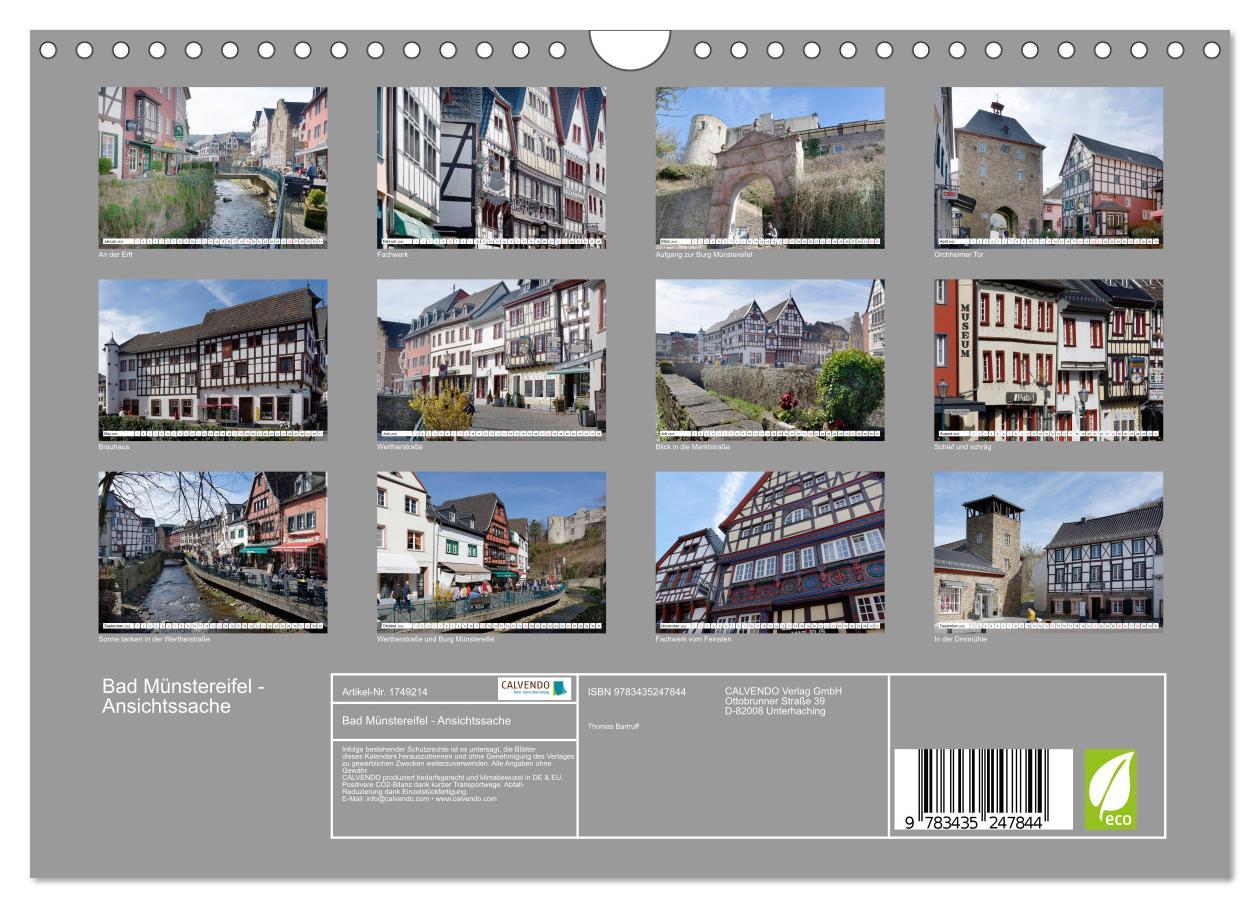 Bild: 9783435247844 | Bad Münstereifel - Ansichtssache (Wandkalender 2025 DIN A4 quer),...