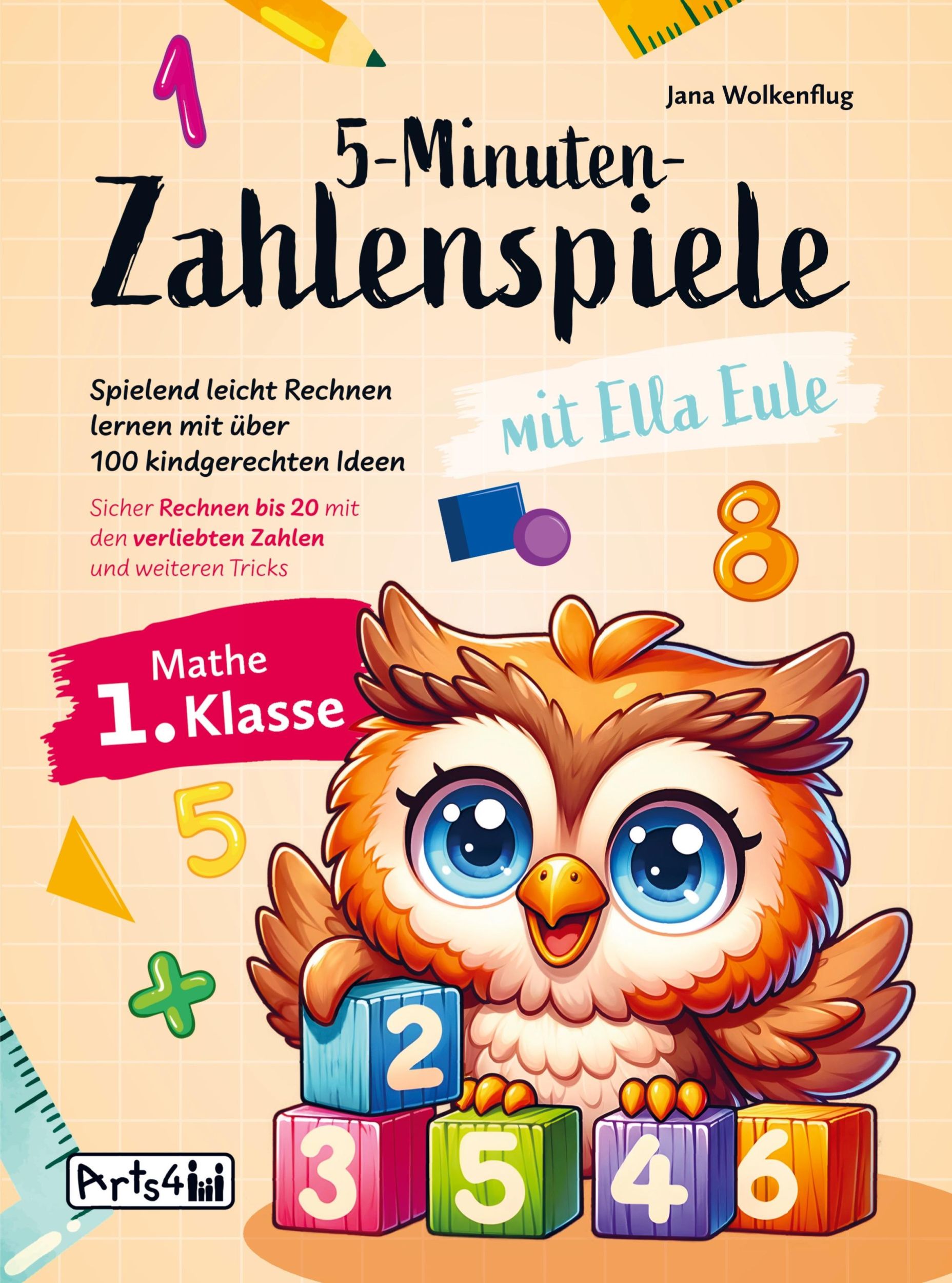 Cover: 9789403740263 | 5-Minuten-Zahlenspiele mit Ella Eule - Mathe 1. Klasse | Wolkenflug