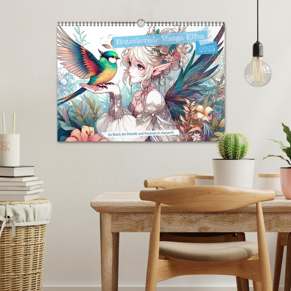 Bild: 9783435515912 | Bezaubernde Manga Elfen (Wandkalender 2025 DIN A3 quer), CALVENDO...