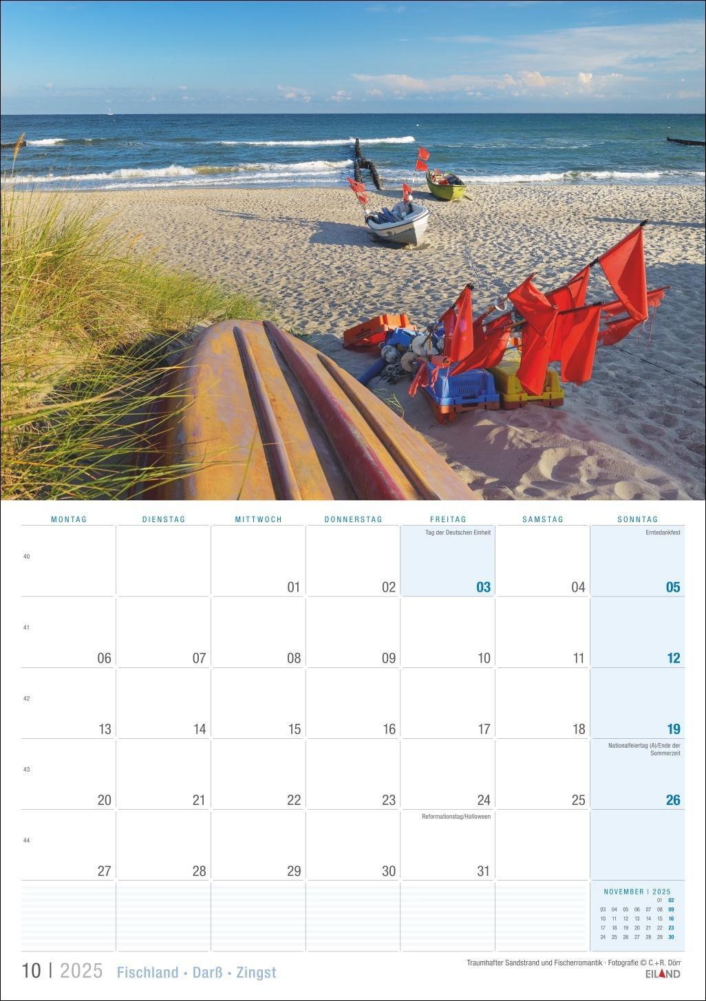 Bild: 9783964023476 | Fischland - Darß - Zingst Kalender 2025 | Eiland | Kalender | 13 S.