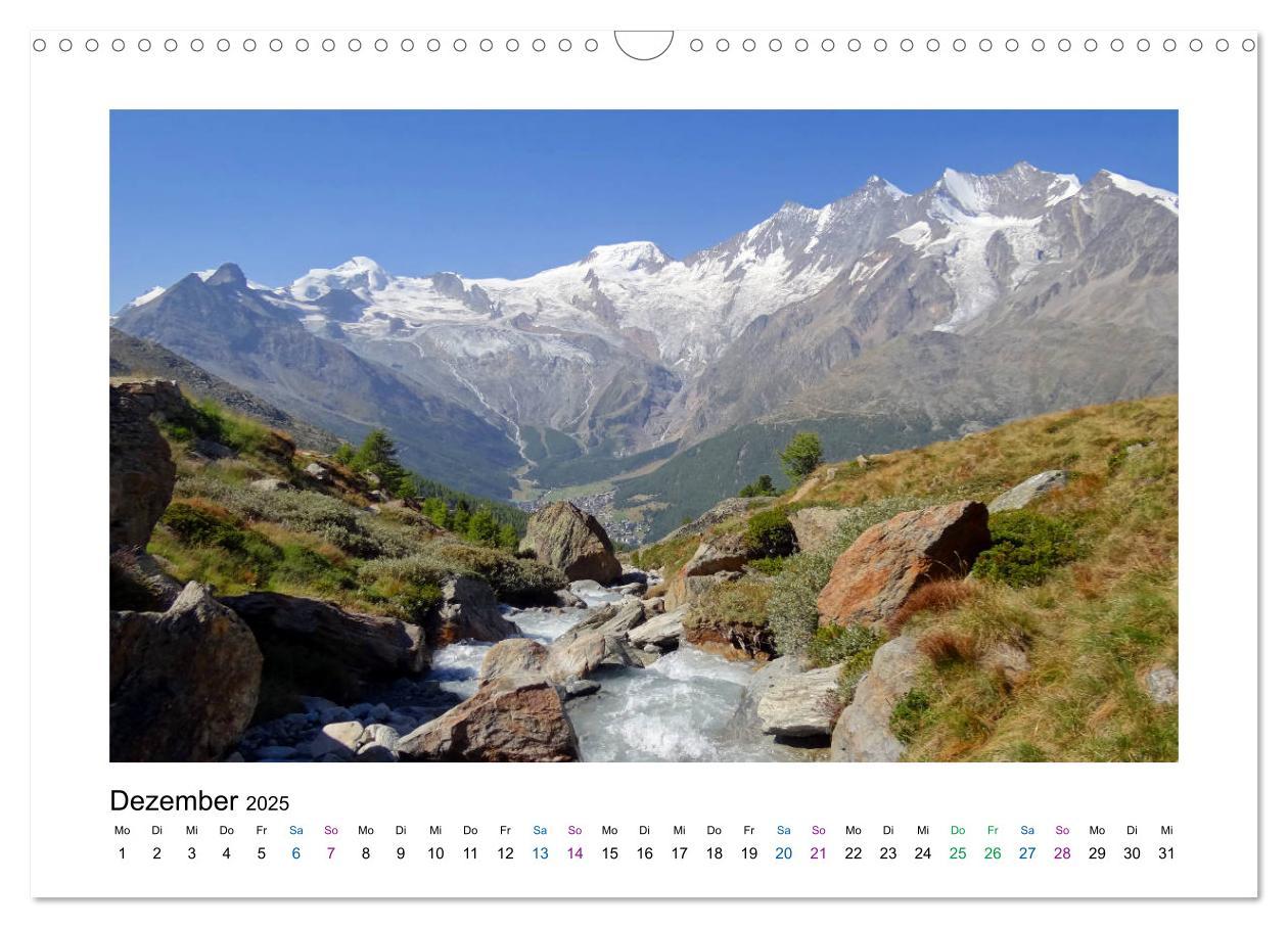 Bild: 9783435199945 | Perlen im Saastal Wallis Schweiz (Wandkalender 2025 DIN A3 quer),...