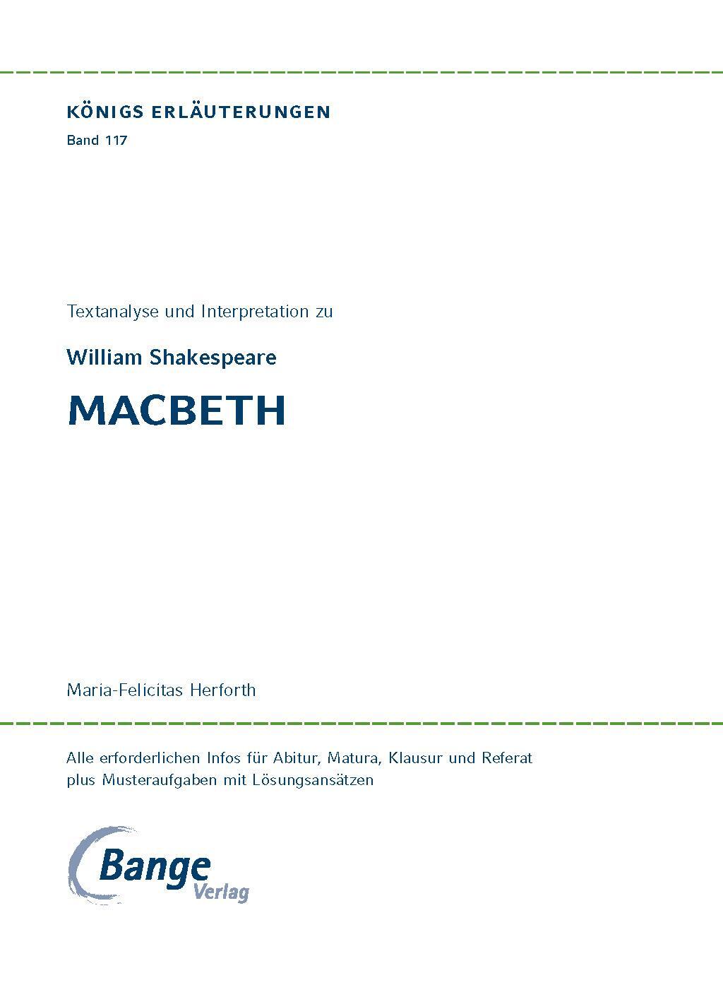 Bild: 9783804419735 | Macbeth | William Shakespeare | Taschenbuch | 126 S. | Deutsch | 2024