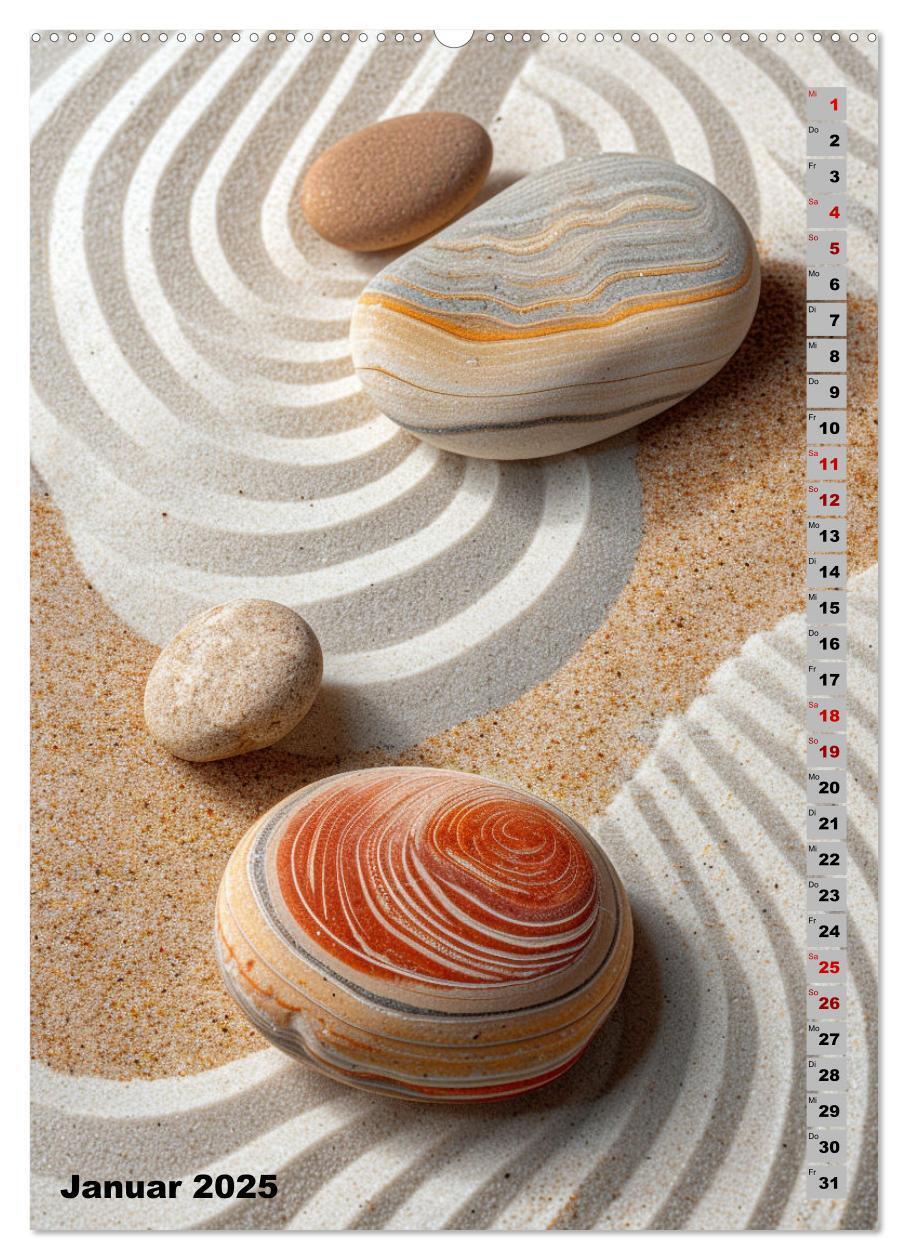 Bild: 9783457131053 | Zen aus Sand (Wandkalender 2025 DIN A2 hoch), CALVENDO Monatskalender