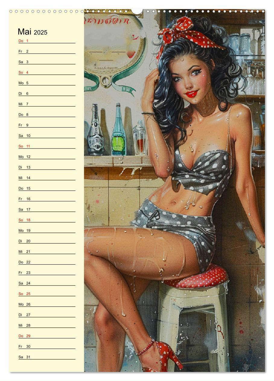 Bild: 9783457128794 | Sexy Pin-up-Girls. Moderne Kunst im Retro-Stil (Wandkalender 2025...