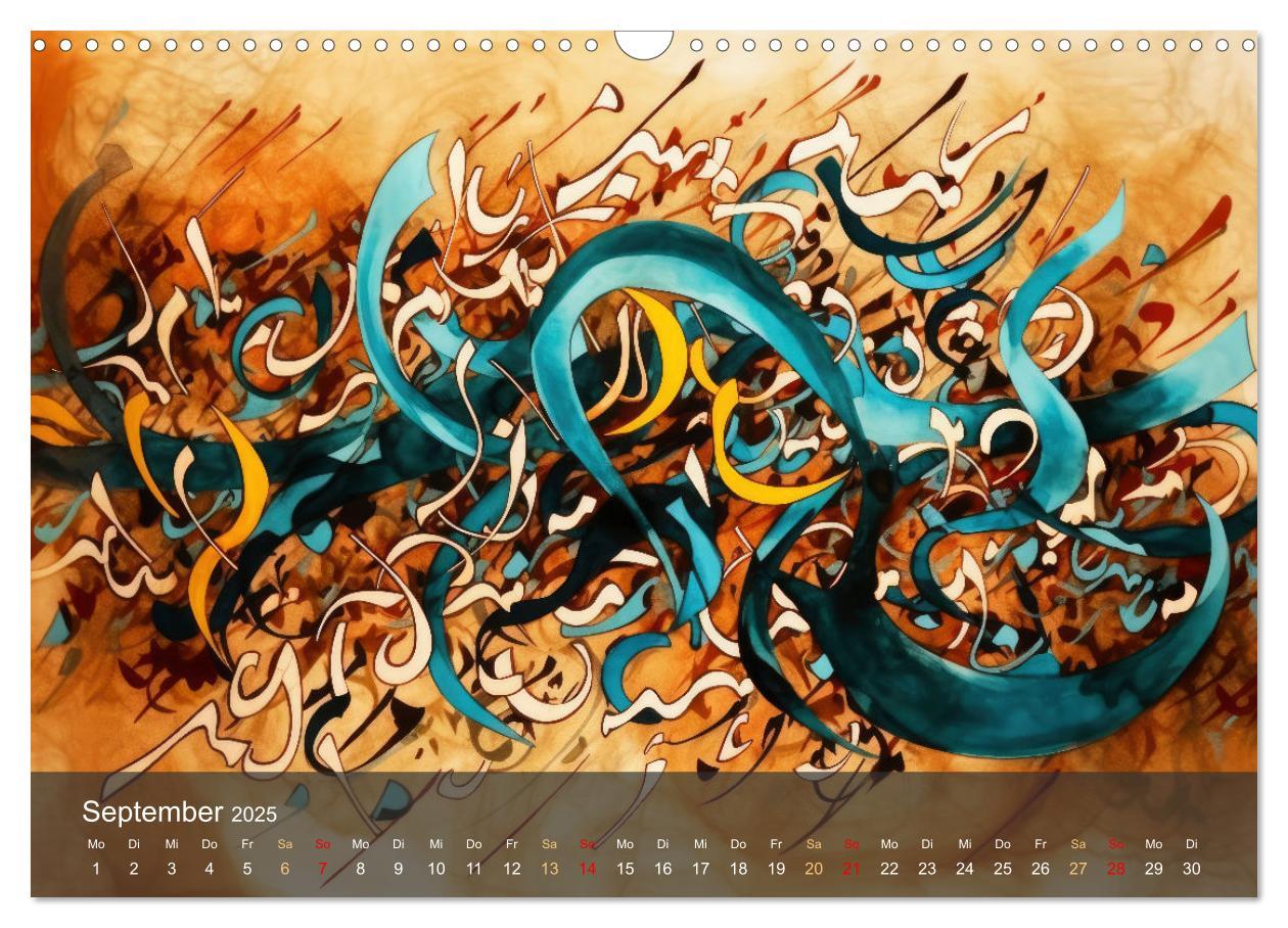 Bild: 9783435368358 | Arabische Kalligraphie in Kunstform (Wandkalender 2025 DIN A3...