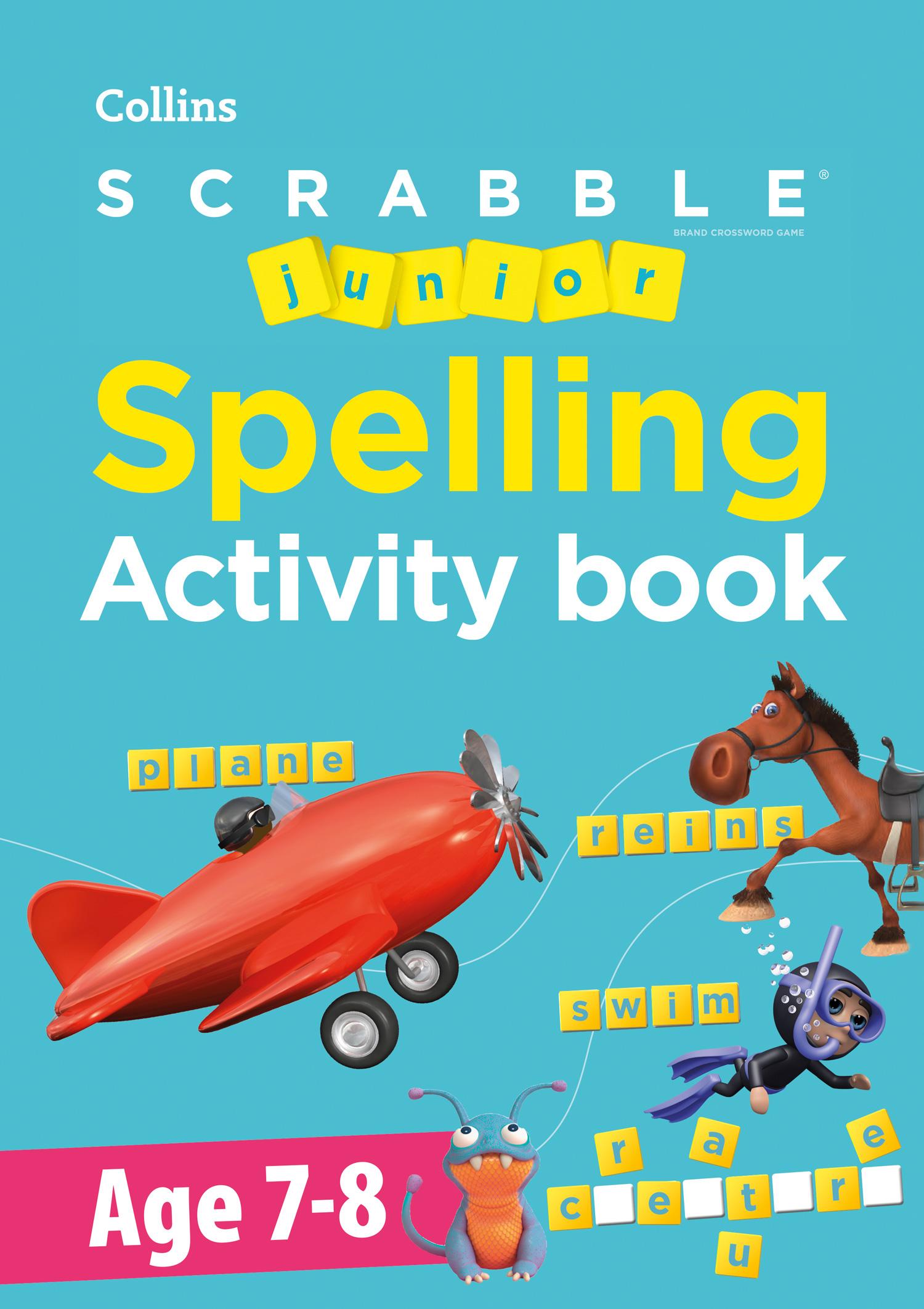 Cover: 9780008526207 | SCRABBLE(TM) Junior Spelling Activity Book Age 7-8 | Collins Scrabble