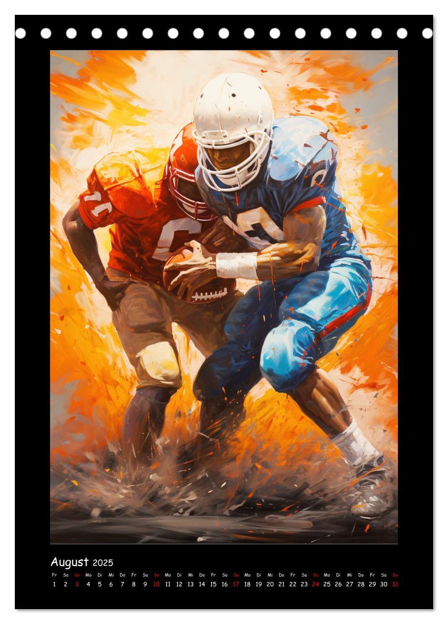 Bild: 9783435864256 | American Football. Paintings (Tischkalender 2025 DIN A5 hoch),...