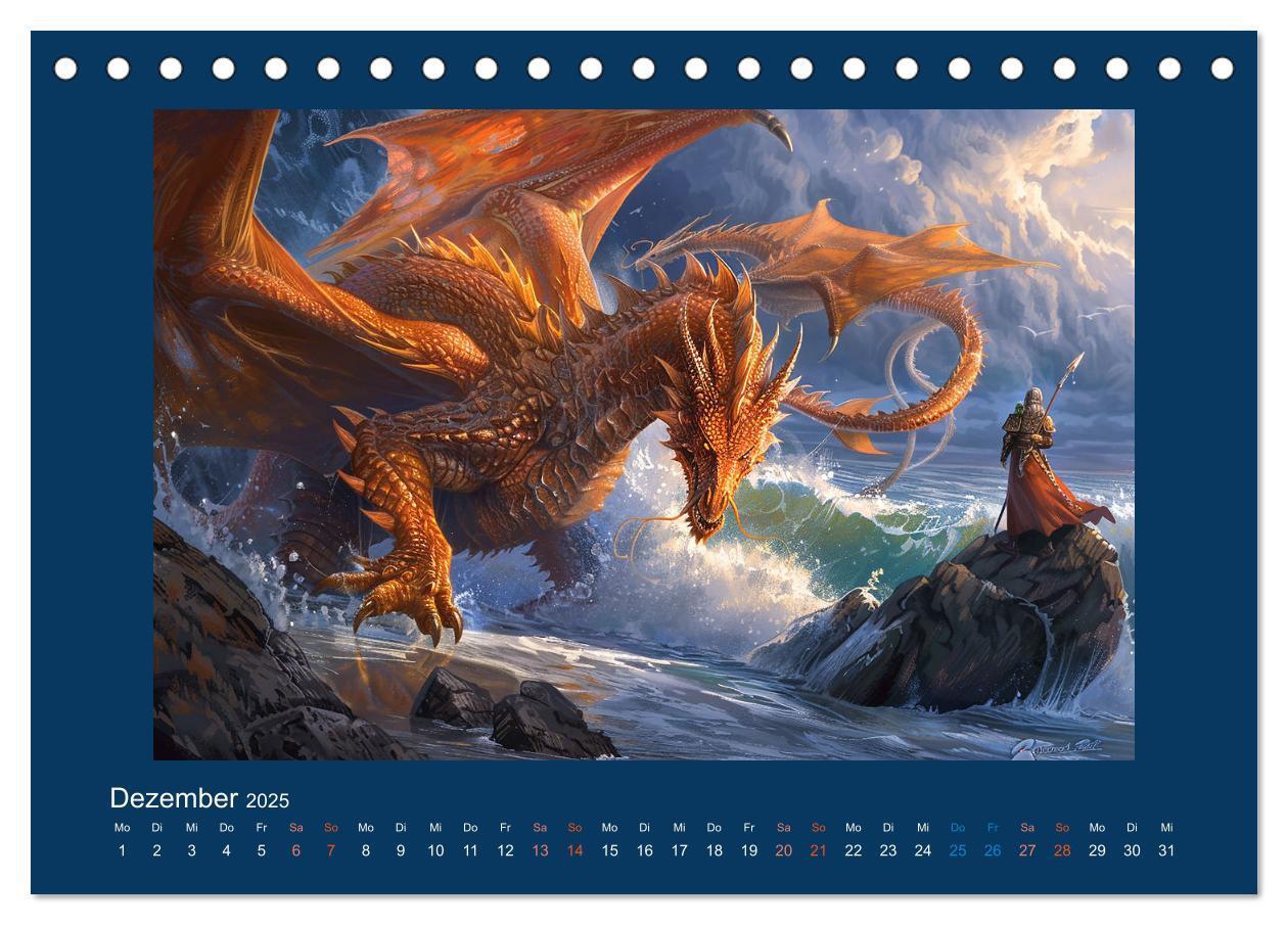 Bild: 9783383821455 | Drachenkrieger (Tischkalender 2025 DIN A5 quer), CALVENDO...