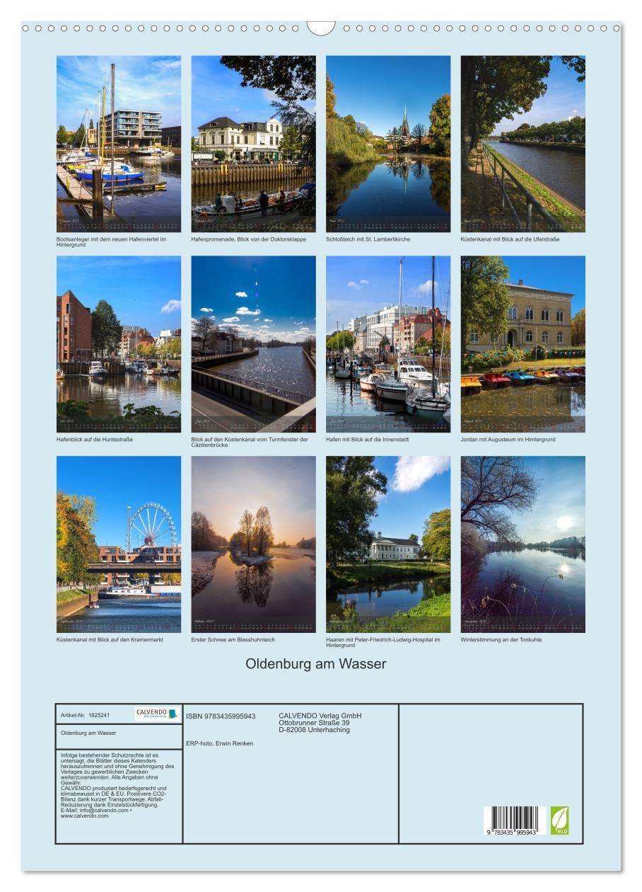 Bild: 9783435995943 | Oldenburg am Wasser (Wandkalender 2025 DIN A2 hoch), CALVENDO...