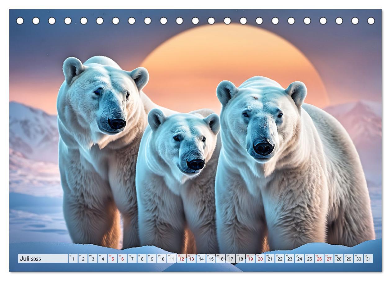 Bild: 9783383859762 | Im magischen Land der Eisbären (Tischkalender 2025 DIN A5 quer),...