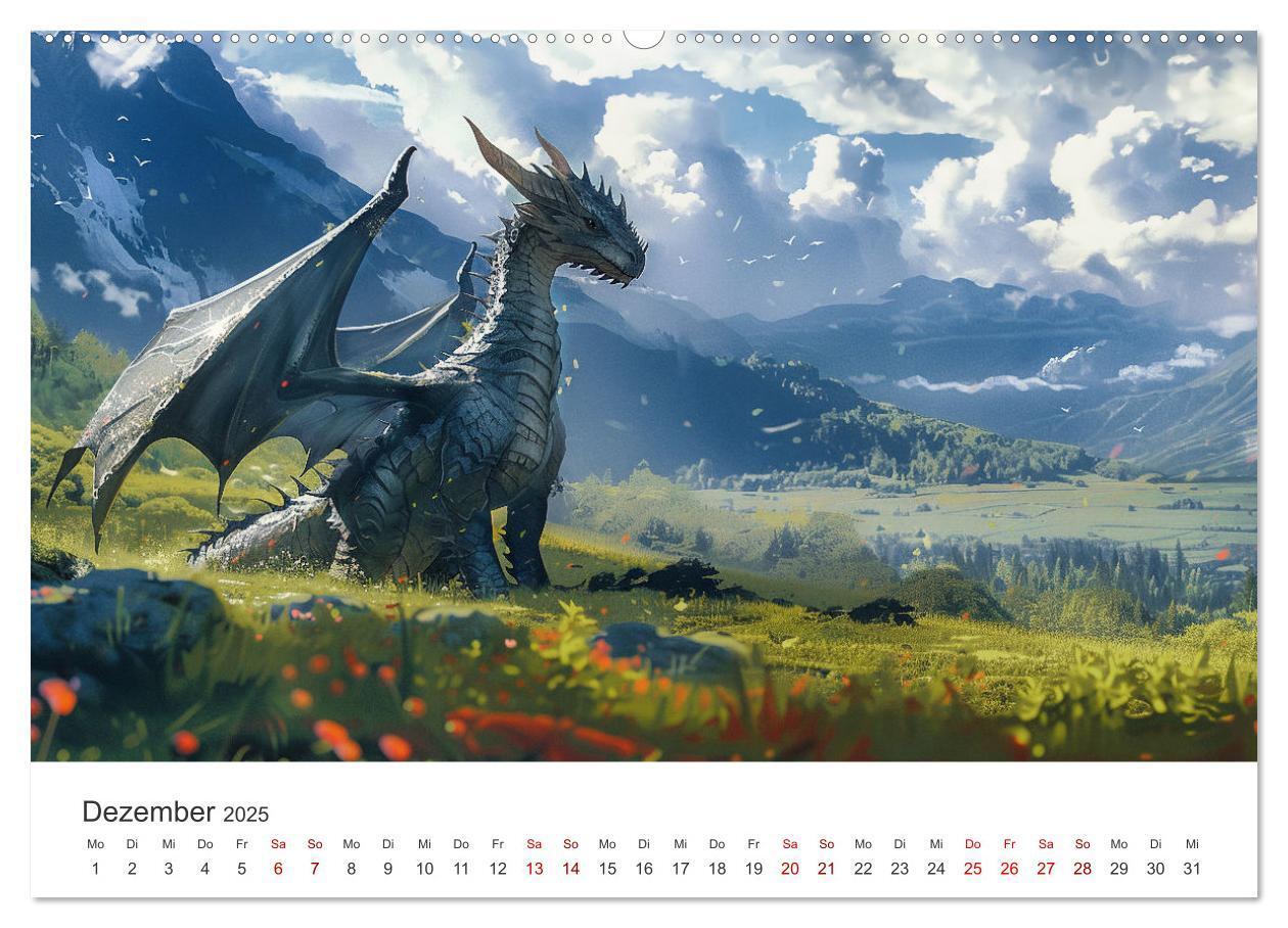 Bild: 9783383790959 | Das Jahr der Drachen (Wandkalender 2025 DIN A2 quer), CALVENDO...