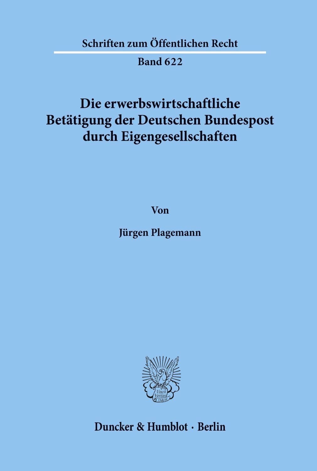 Cover: 9783428074983 | Die erwerbswirtschaftliche Betätigung der Deutschen Bundespost...