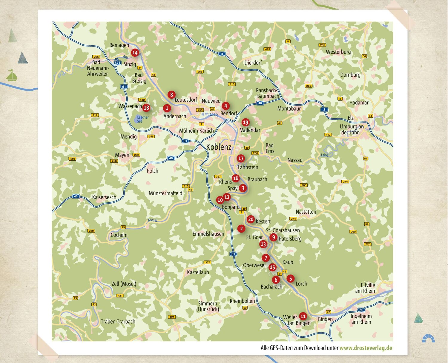 Bild: 9783770022205 | Mittelrhein. Wandern für die Seele | Wohlfühlwege | Wienpahl (u. a.)