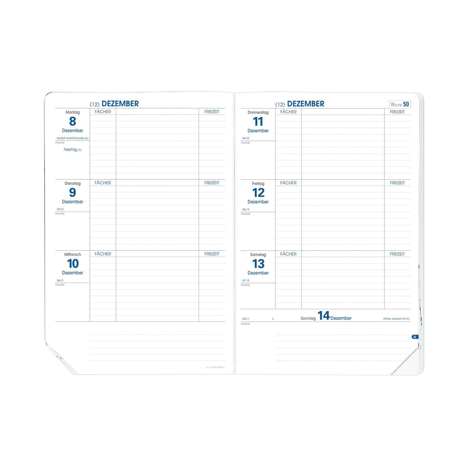 Bild: 3371010475032 | Taschenkalender Texthebdo Club navy 2024/2025 | Lehrerkalender | Vadis