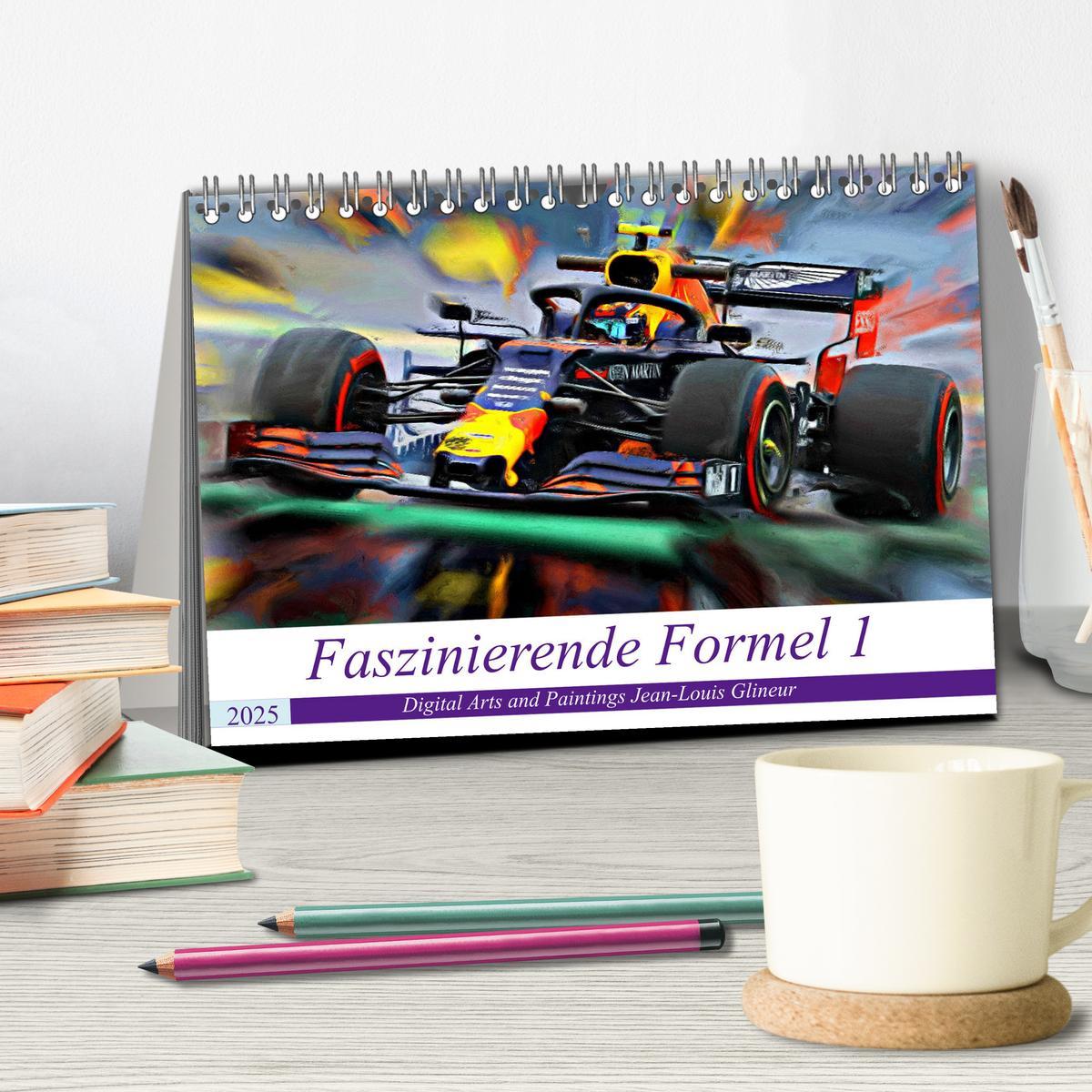 Bild: 9783435243266 | Faszinierende Formel 1 (Tischkalender 2025 DIN A5 quer), CALVENDO...