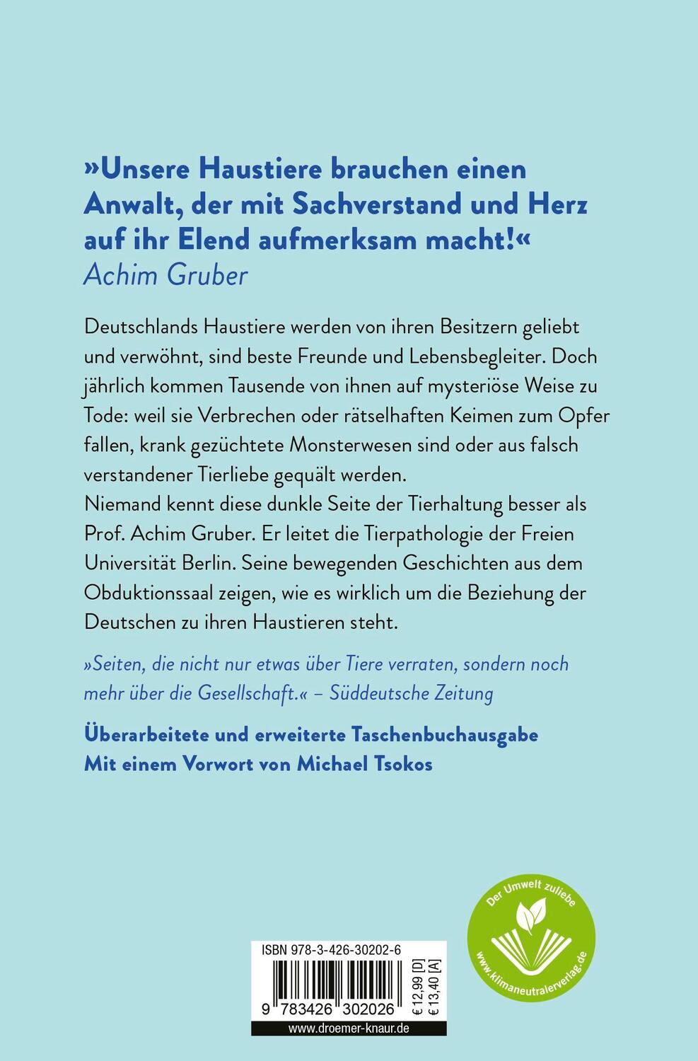 Rückseite: 9783426302026 | Das Kuscheltierdrama | Achim Gruber | Taschenbuch | 309 S. | Deutsch