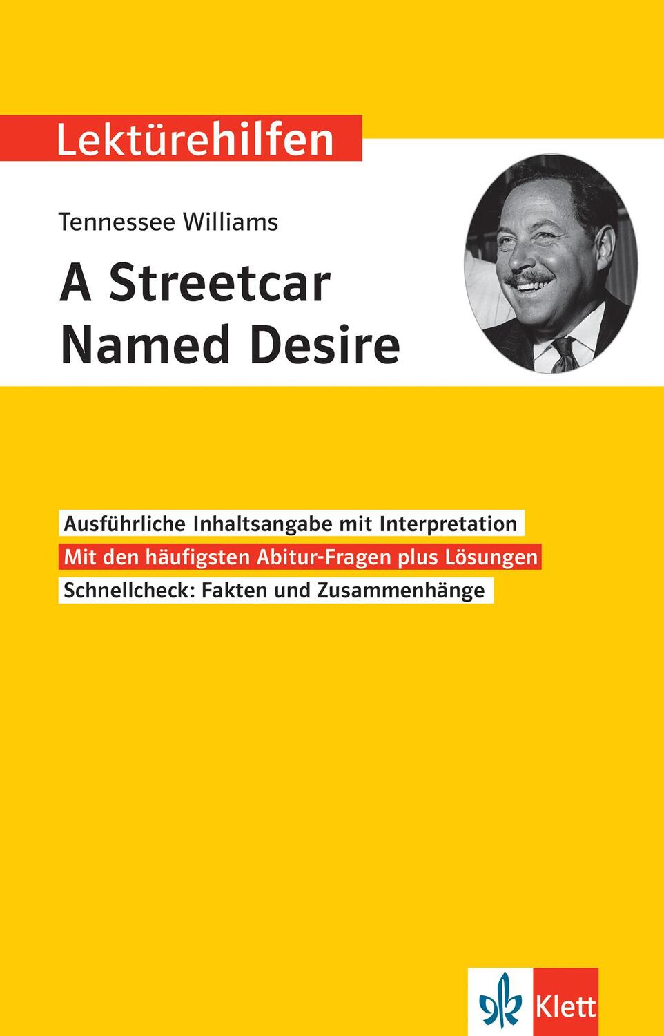 Cover: 9783129231548 | Lektürehilfen Tennessee Williams, A Streetcar Named Desire | Buch