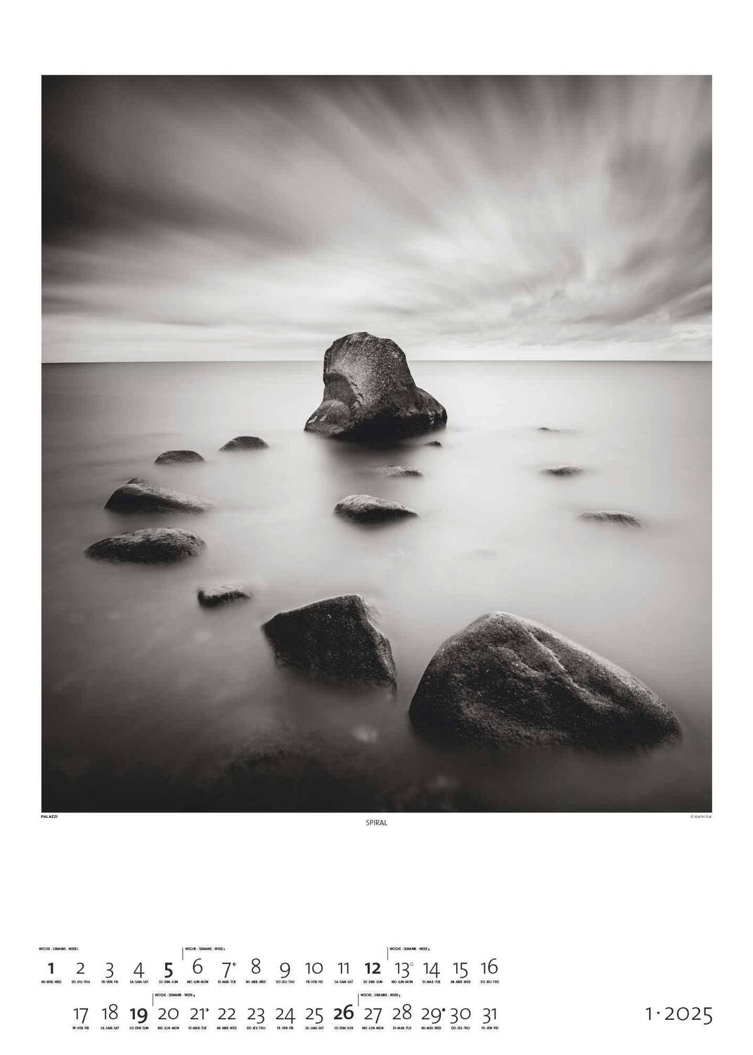 Bild: 4251734300676 | Black &amp; White 2025 - Bildkalender 50x70 cm - Wandkalender XL -...