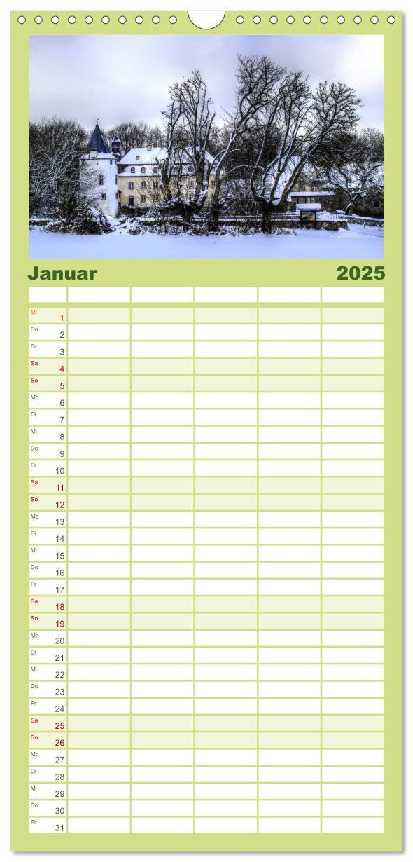 Bild: 9783457105580 | Familienplaner 2025 - Burgenland Eifel mit 5 Spalten (Wandkalender,...